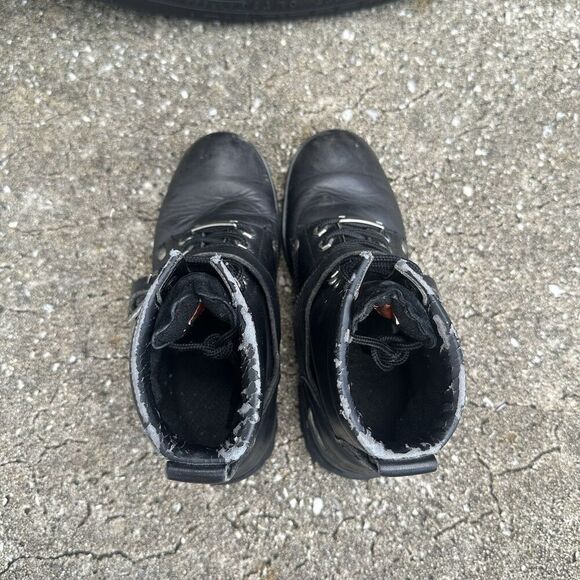 Harley Davidson Faded Glory Leather Moto Boots Womens 9 Lace Up Vintage 81024 - Picture 12 of 16